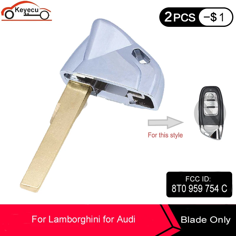 KEYECU Смарт полотно дистанционного ключа заготовка волок для Lamborghini Audi FCCID : 8T0 959 754