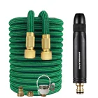 Шланг с водяным пистолетом 17-150 футов, расширяемый садовый шланг, регулируемый шланг с соплом, гибкий шланг, пена высокого давления для автомойки