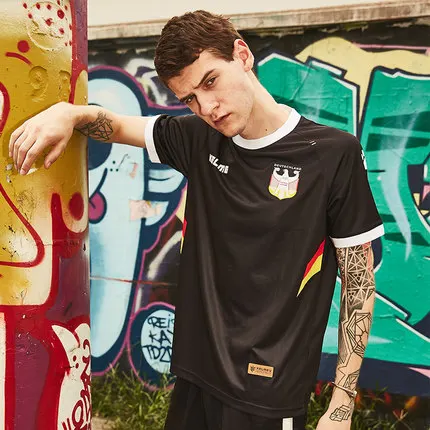 Black(no number) KELME Франция Home Away Футбол Культурный рубашка 3781001 - Цвет: Black(no number)