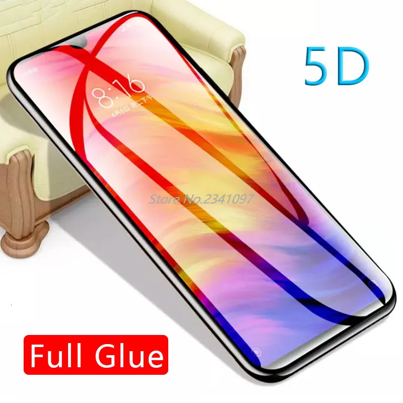 Закаленное стекло с полным клеем на Redmi Note 7 6 5 Pro 6a S2 защитный чехол для экрана