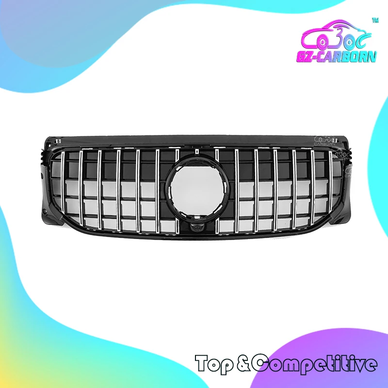 

For Mercedes Benz GLB-Class X247 GLB200 GLB250 Grill 20-21 GT Style ABS Plastic Replace Front Bumper Upper Racing Grille Overlay