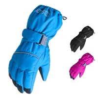 new kids winter gloves windproof waterproof wear resistant mitten for boys girls skiing snowboardingblue black rosy