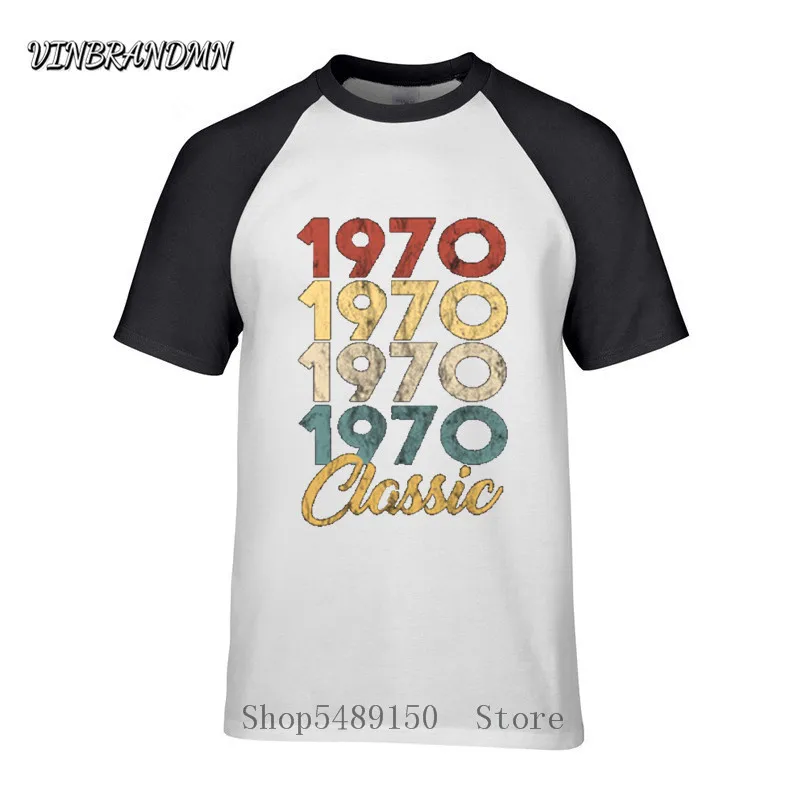 Новинка 1970 Классическая винтажная футболка для 50-летнего дня рождения лучший