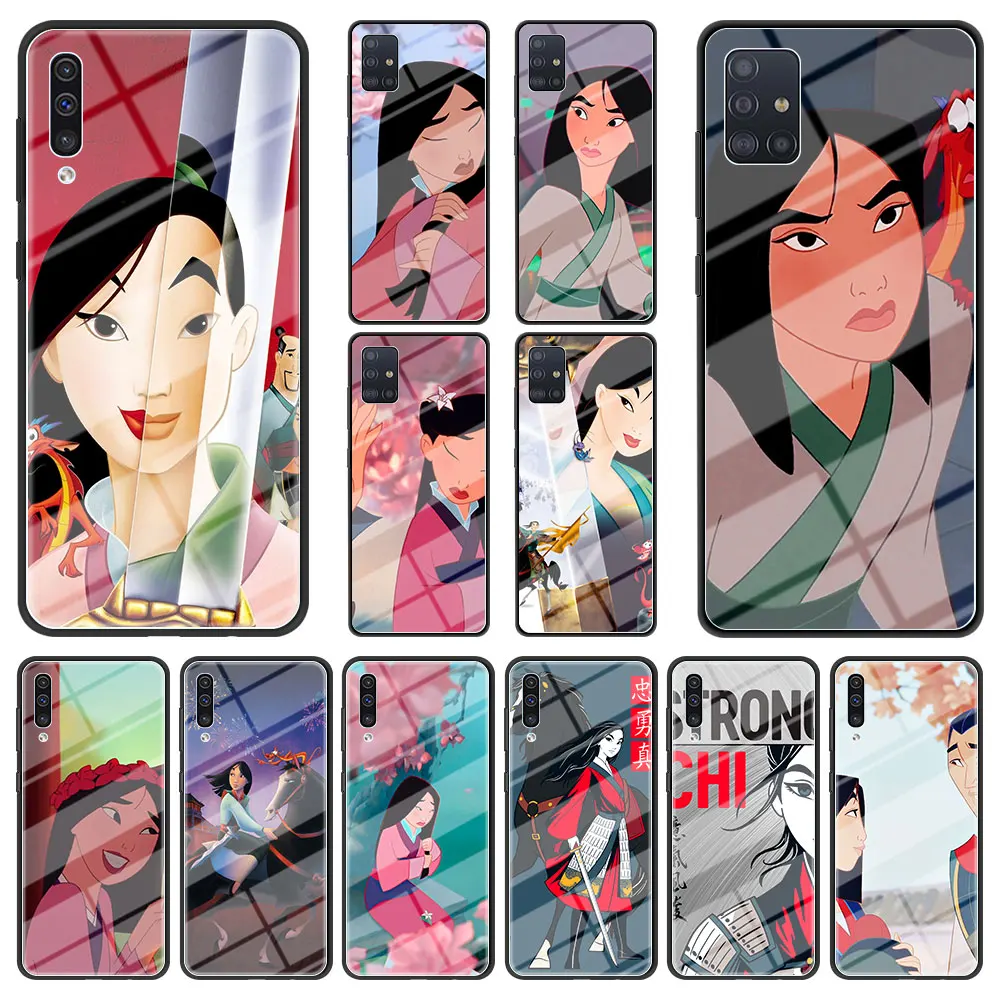 

Disney Cool China Mulan Tempered Glass Case for Samsung Galaxy A52 A51 A50 A72 A71 A70 A31 A30 A21s A10 Funda Cover Coque Shell