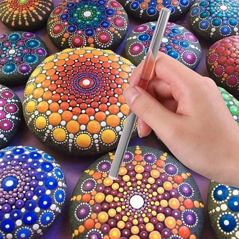 Набор для рисования камней в горошек 1 набор|Инструменты изготовления керамики| |