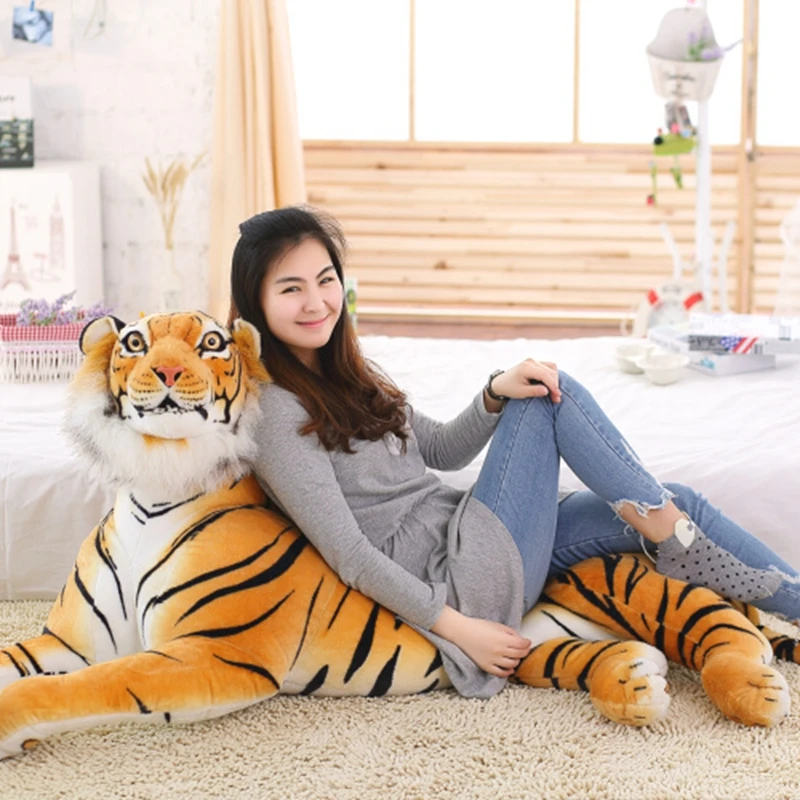 

30~120cm Simulation Tiger Plush Toys Soft Stuffed Animals High Quality Yellow Tiger Pillow Doll Children Kids Birthday Gifts
