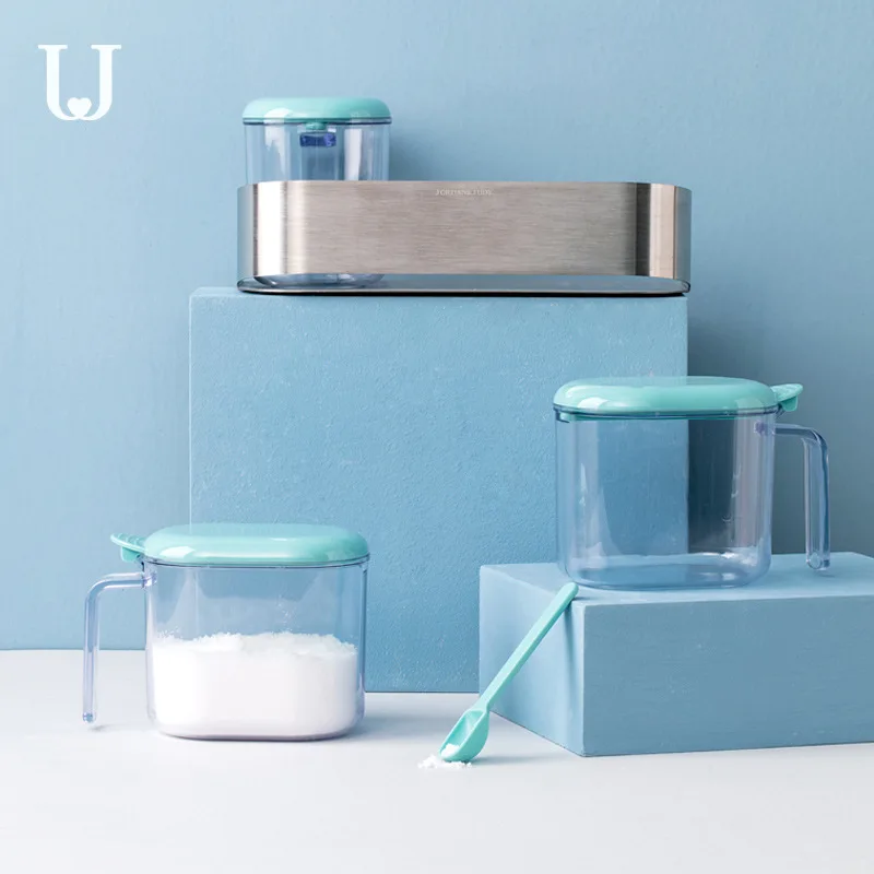 3pcs/set Youpin Jordan&ampJudy Seasoning Box Set Moisture Proof MSG Salt Shaker with Spoon Sealed Jar | Электроника
