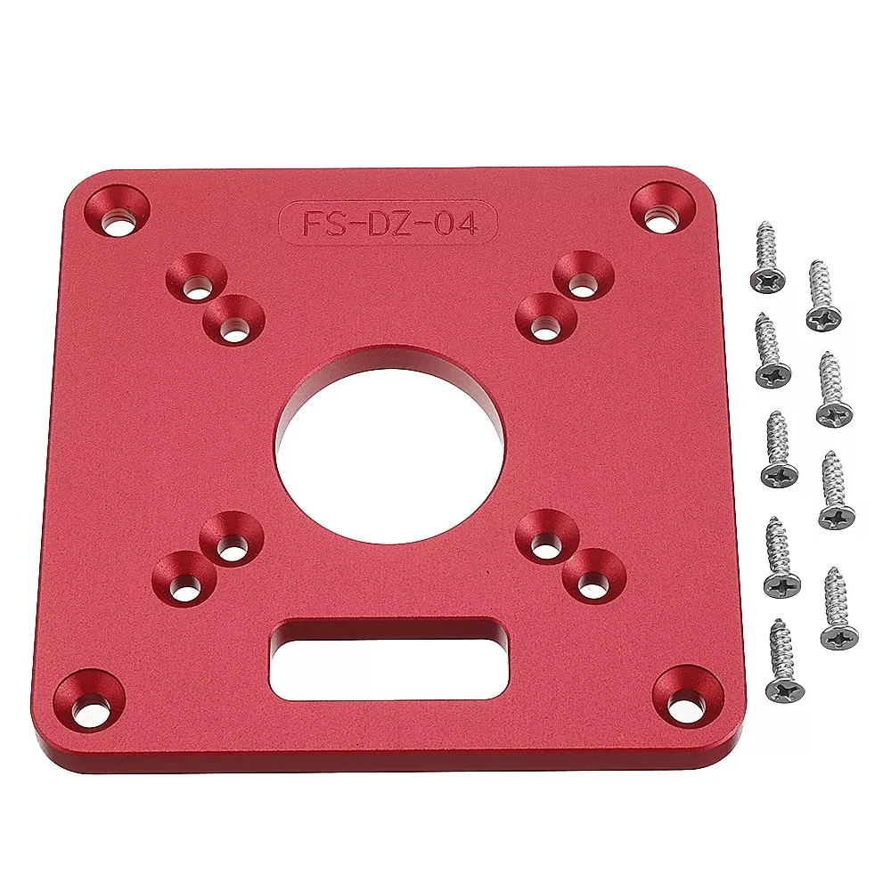 ALLSOME 120x120mm Woodworking Aluminum Alloy Router Table Insert Plate Mounting Base Plate for MAKITA RT0700C WORX Aoben HT2801