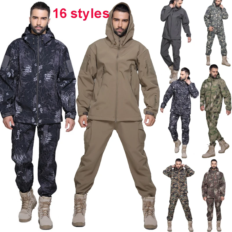 Уличные водонепроницаемые куртки TAD V4 Softshell тактическая охотничья Экипировка