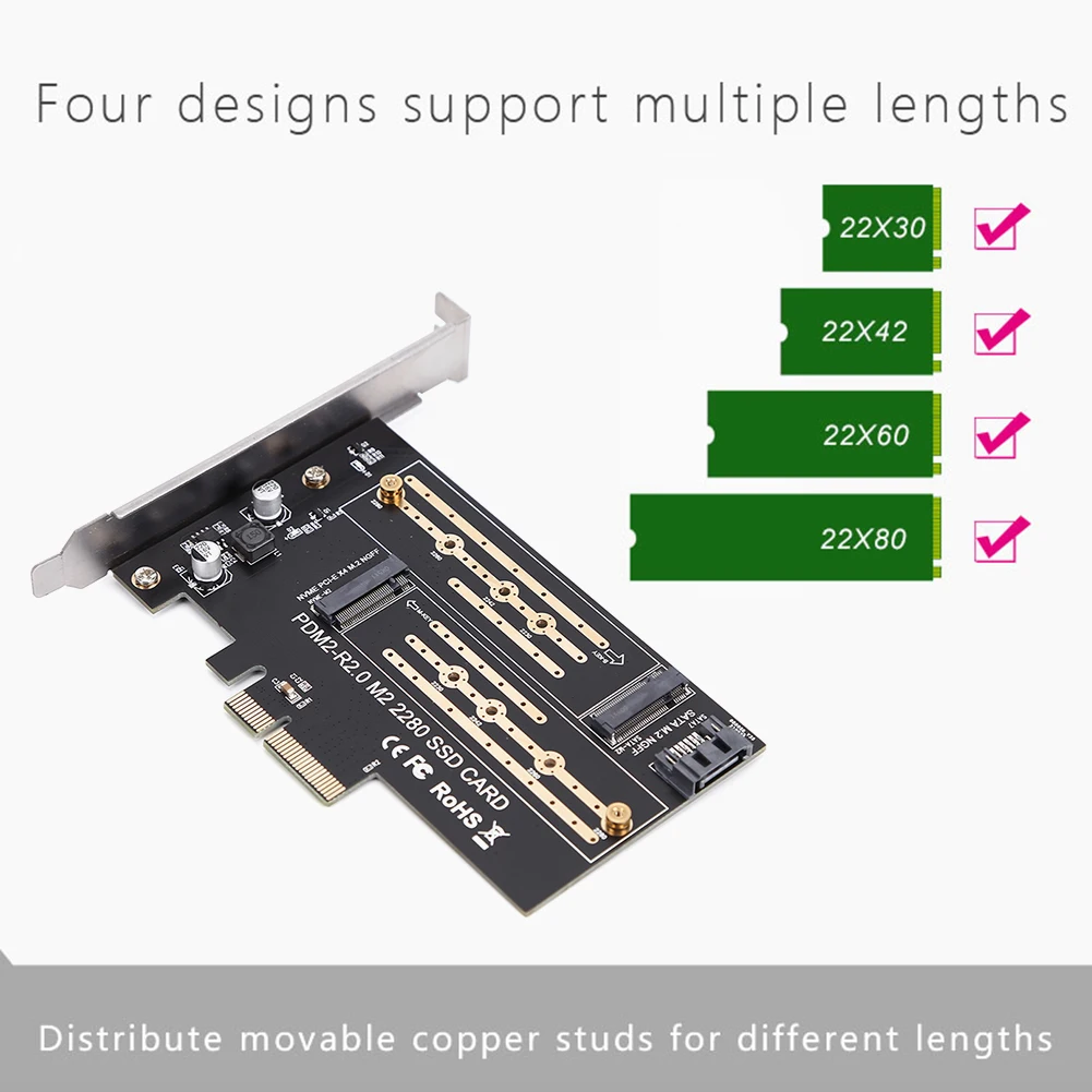 PCIE to M2/M.2 Adapter Add On Card SATA M.2 NVMe SSD NGFF PCI Express 3.0 X4 M Key +B M2 PCI-E | Компьютеры и офис