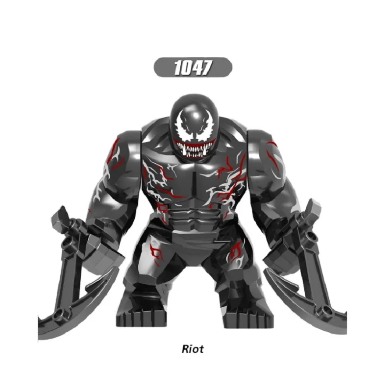 Большой Размер Фигурки Мстителей Marvel Endgame Thanos Venom Carnage Energy Stones перчатки Бэтмен Железный человек Кирпичи Строительные блоки игрушки - Цвет: Riot
