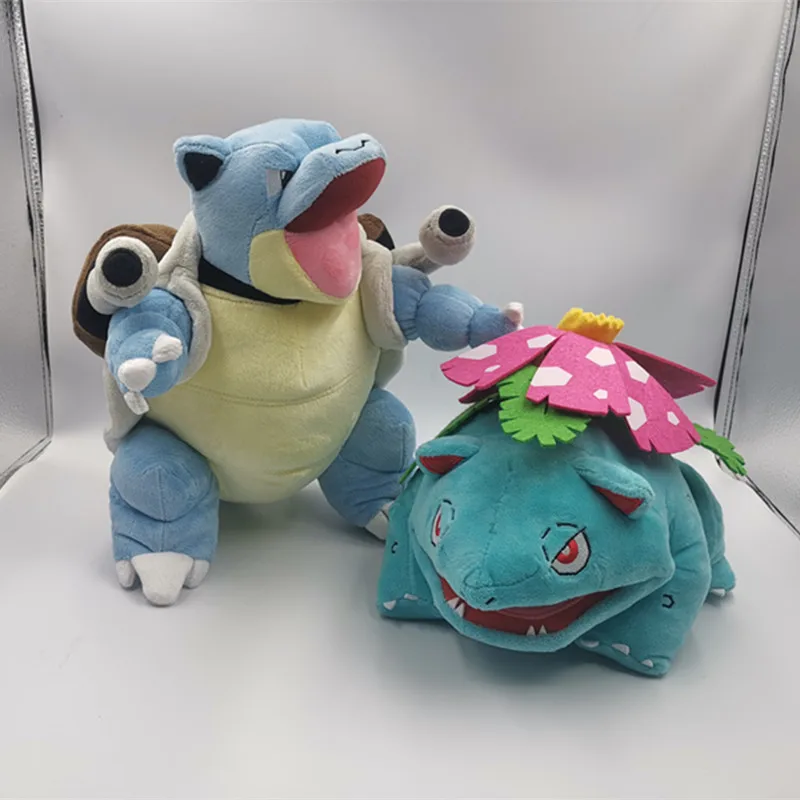 Многоцветный Оригинальная аутентичная серия Пикачу Blastoise and Venusaur плюшевые игрушки мягкие игрушки кукла Подарите вашему ребенку подарок на день рождения - Цвет: Многоцветный