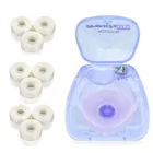 Зубная нить, зубная нить для гигиены полости рта, вощёная нить для зубов со вкусом мяты, зубная нить на катушке, зубочистка, флоссер, 1 коробка + 10 рулонов 50 м