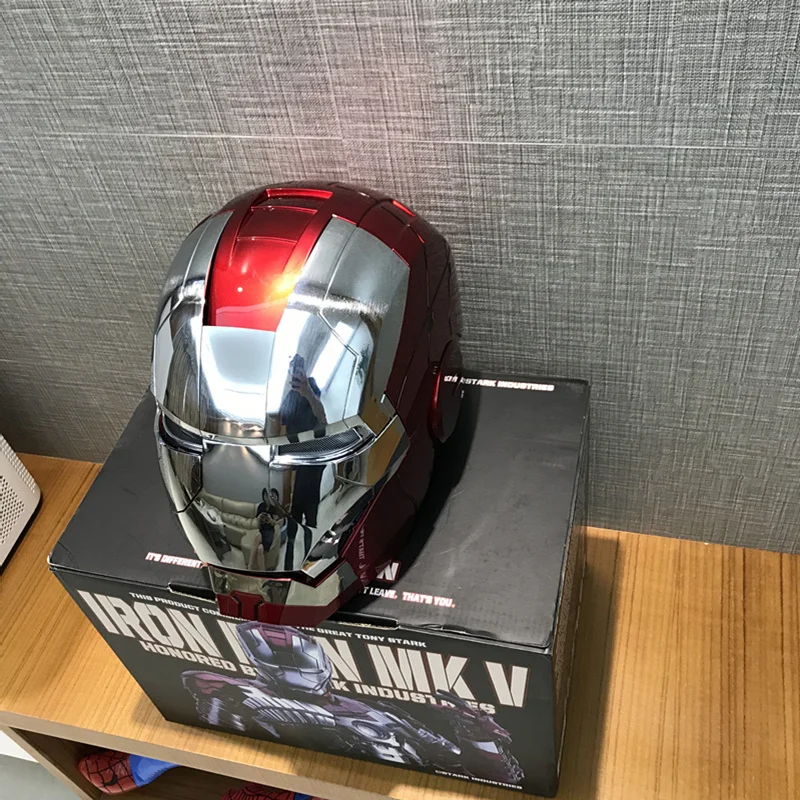 Marvel Iron Man MK5 Helmet Voice-activated Deformation Avengers Cosplay Cap Wearable Masks For Halloween Birthday Gift | Игрушки и хобби
