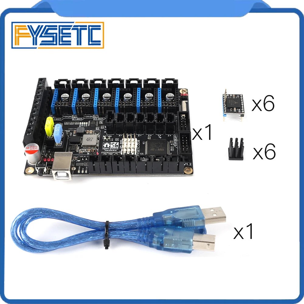 S6 V2.0 доска 32 бит Управление для записей 6 шт. TMC5161 V1.0 Драйвер шагового двигателя SPI