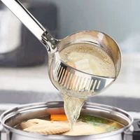 creative 2 in 1 soup spoon colander long handle detachable porridge spoon with filter strainer kitchen cooking tool 5