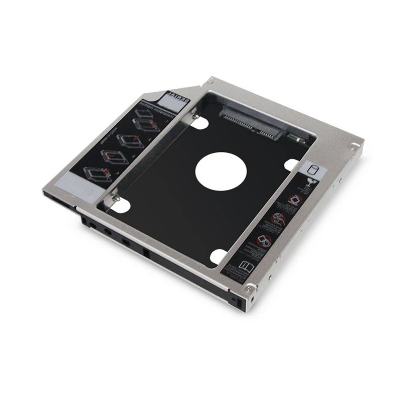 Алюминиевый светодиодный 2 й жесткий диск Caddy 9 5 мм 12 7 SATA 3 0 дюйма чехол для SSD HD