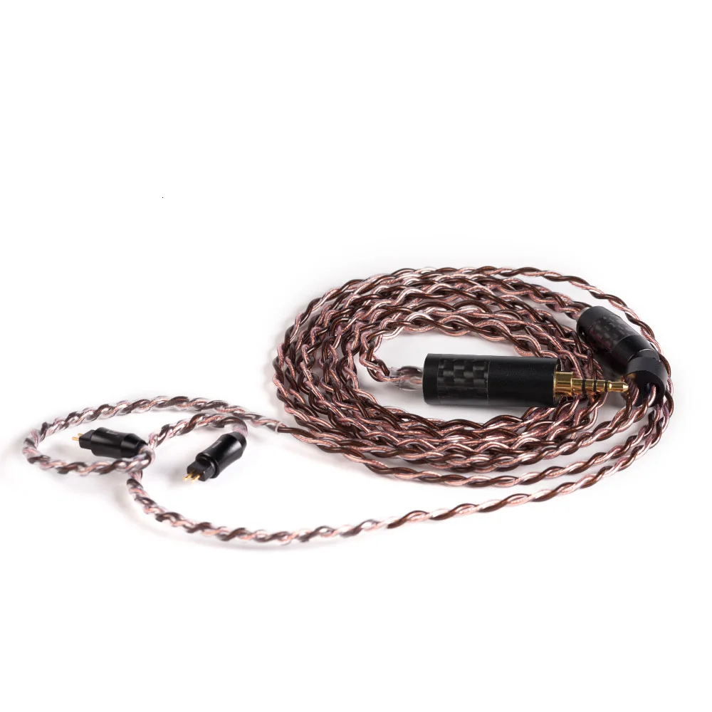 UPOCC NEOTECH 26AWG 7N один кристалл медный кабель 2,5/3,5/4,4 мм сбалансированный кабель с MMCX/2PIN разъем для ZS10 AS10 T2 T3