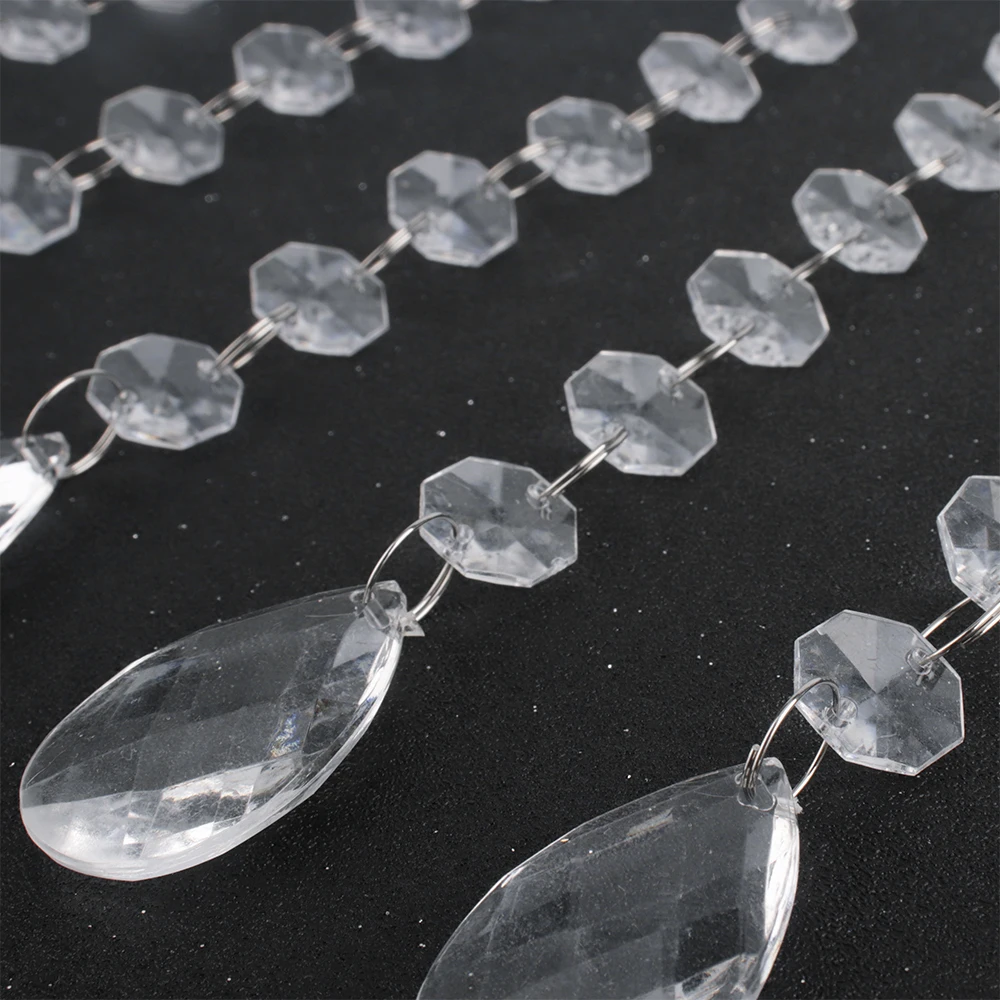 60 шт. 17 5 см акриловые хрустальные бусины занавески люстры Подвески прозрачная в