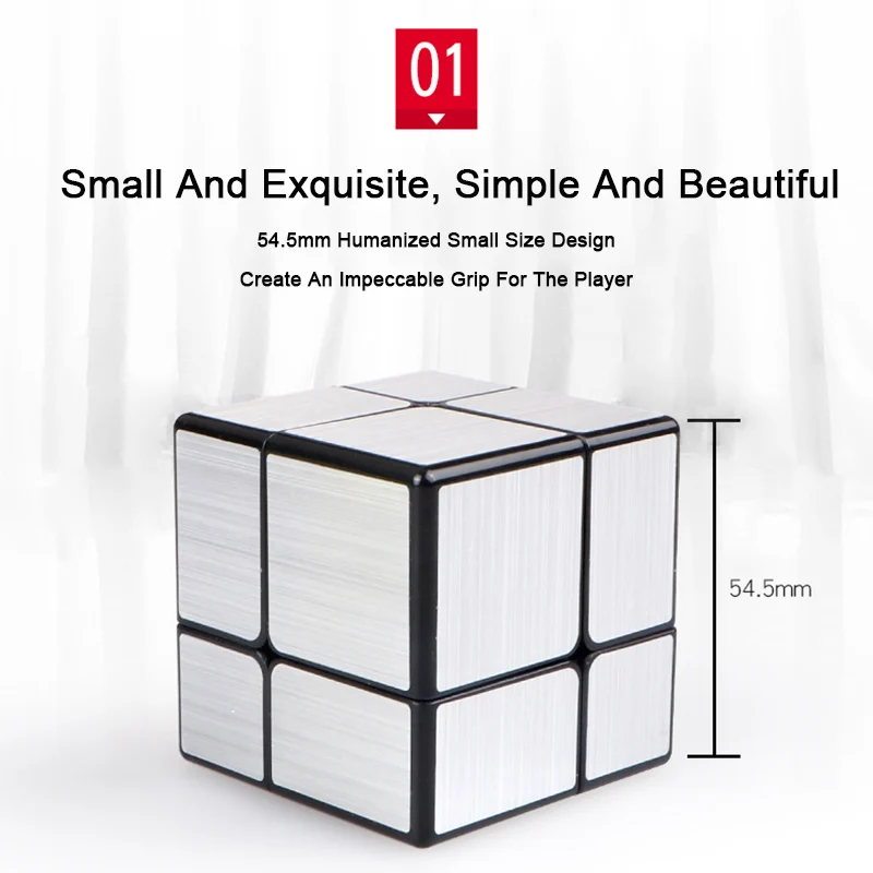 QiYi зеркальный куб 2x2x2 Скорость для Волшебная головоломка Cubo Magico антистресс Нео