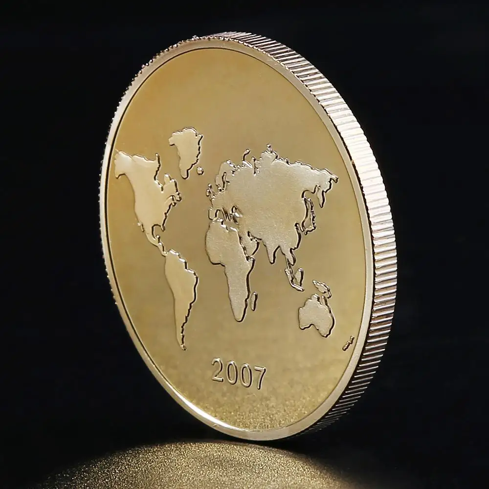 Позолоченная монета Бразилия Христос Искупитель Новые Семь чудес мира монеты