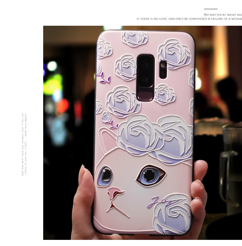 E Для samsung Galaxy Note 10 S10 5G S10 плюс S9 S8 M10 M20 M30 A20 A30 A40 A50 A70 чехол Силиконовый Цветочный 3D рельефный чехол - Цвет: E