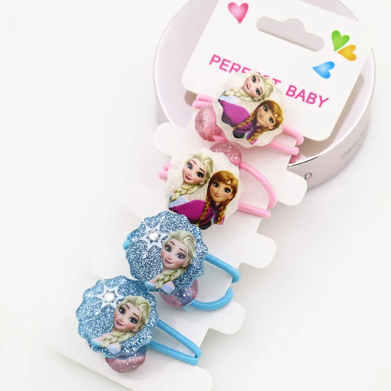 4 шт. диснеевских мультфильмов Холодное сердце Детские резинка для волос девочек