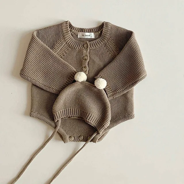 Knitted Bodysuit & Hat Newborn 5