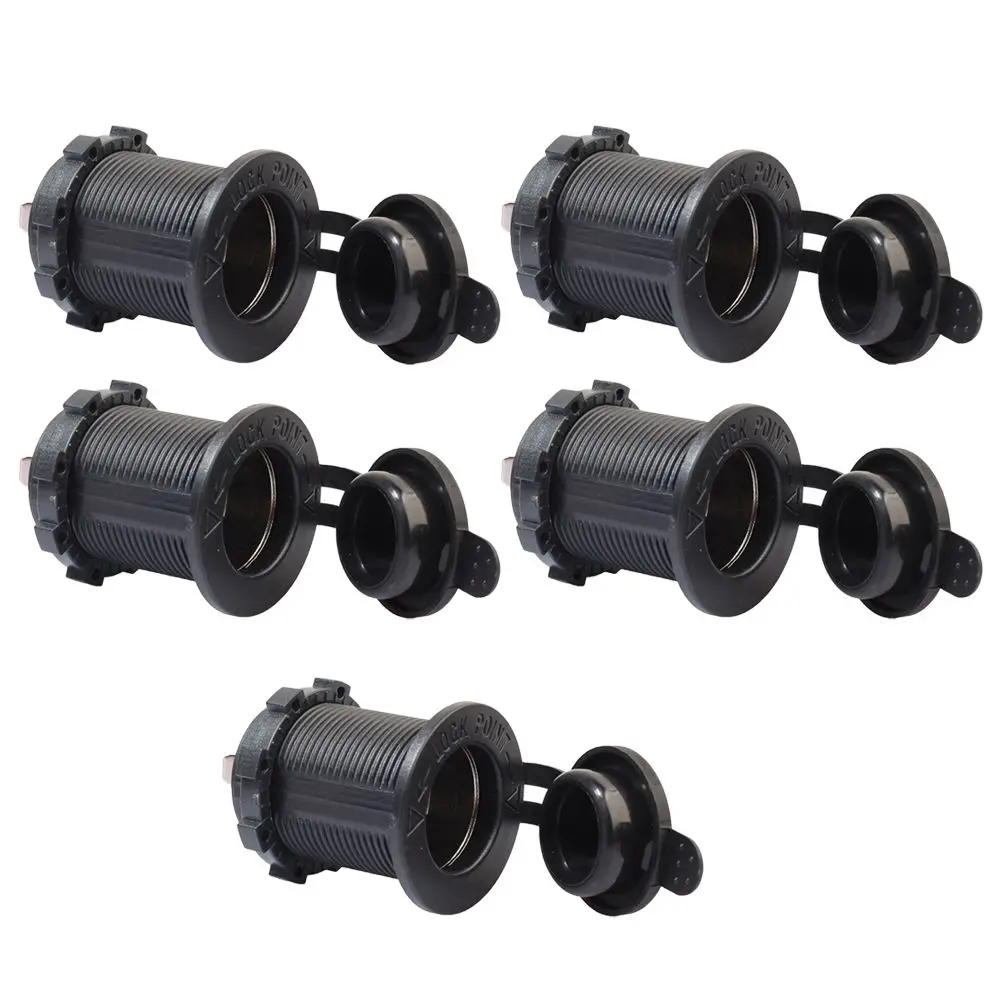 

2/5pcs Motorcycle Cigarette Lighter Socket USB 12V Waterproof Car Boat Power Outlet Socket Receptacle Motorbike Power Plug A35