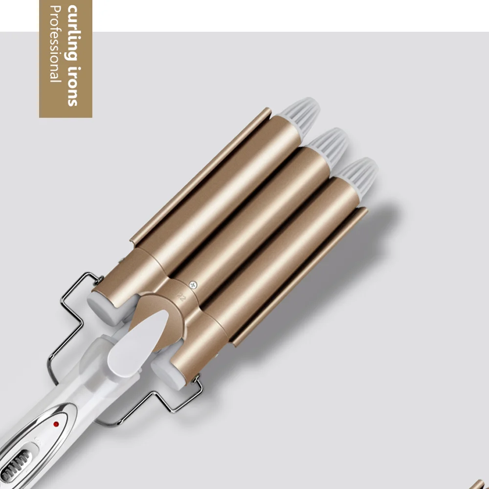 

3 Barrel Curling Iron Wand Three Barrel Hair Waver Iron Hair Crimper Big Barrels Curling Waver Iron Heating Styling Tools
