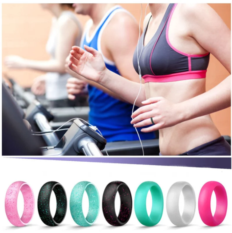 10 шт./лот силиконовое кольцо для пальца подарок ко Дню Святого Валентина 5 7 мм