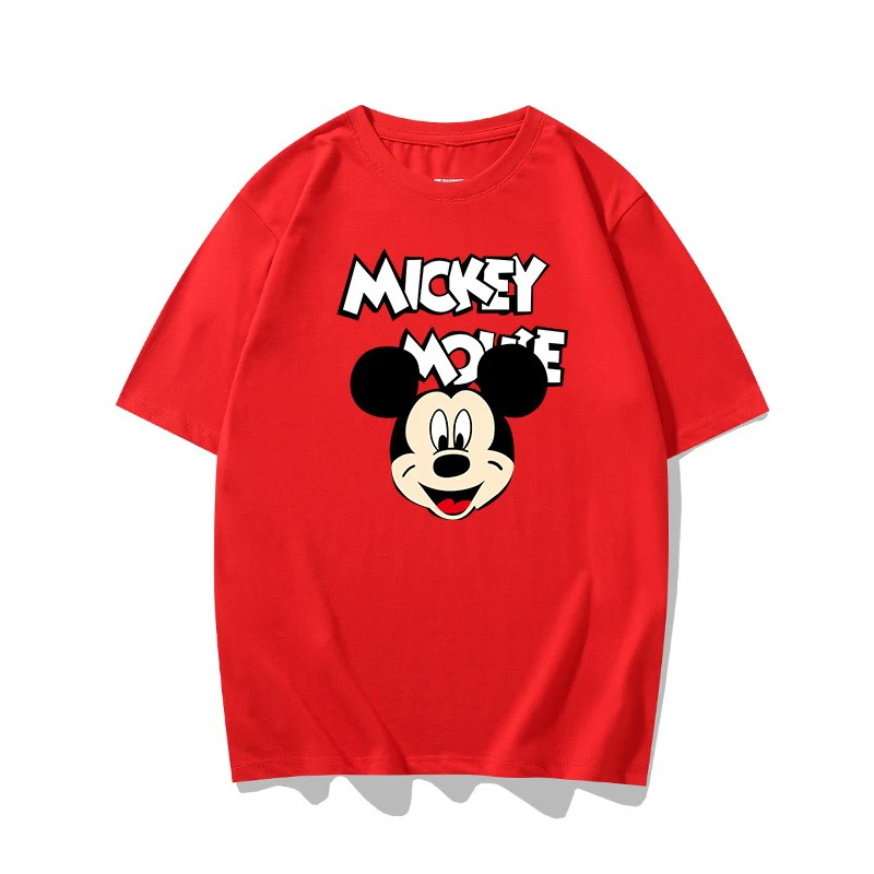 Футболка с изображением Диснея Микки Мауса мужская и женская рубашка из 100%