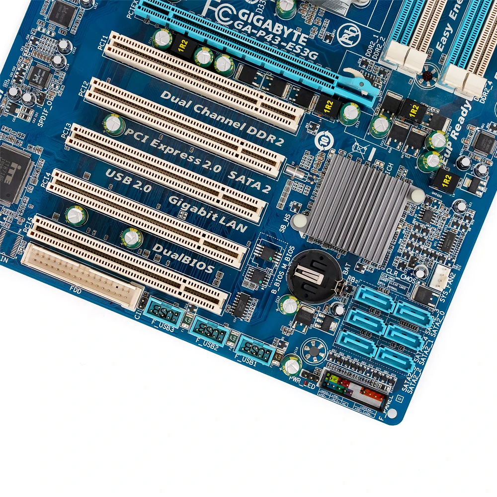 Материнская плата Gigabyte GA-P43-ES3G для настольных ПК Intel P43 LGA 775 Core 2 Extreme Quad Duo DDR2 16G SATA2 ATX