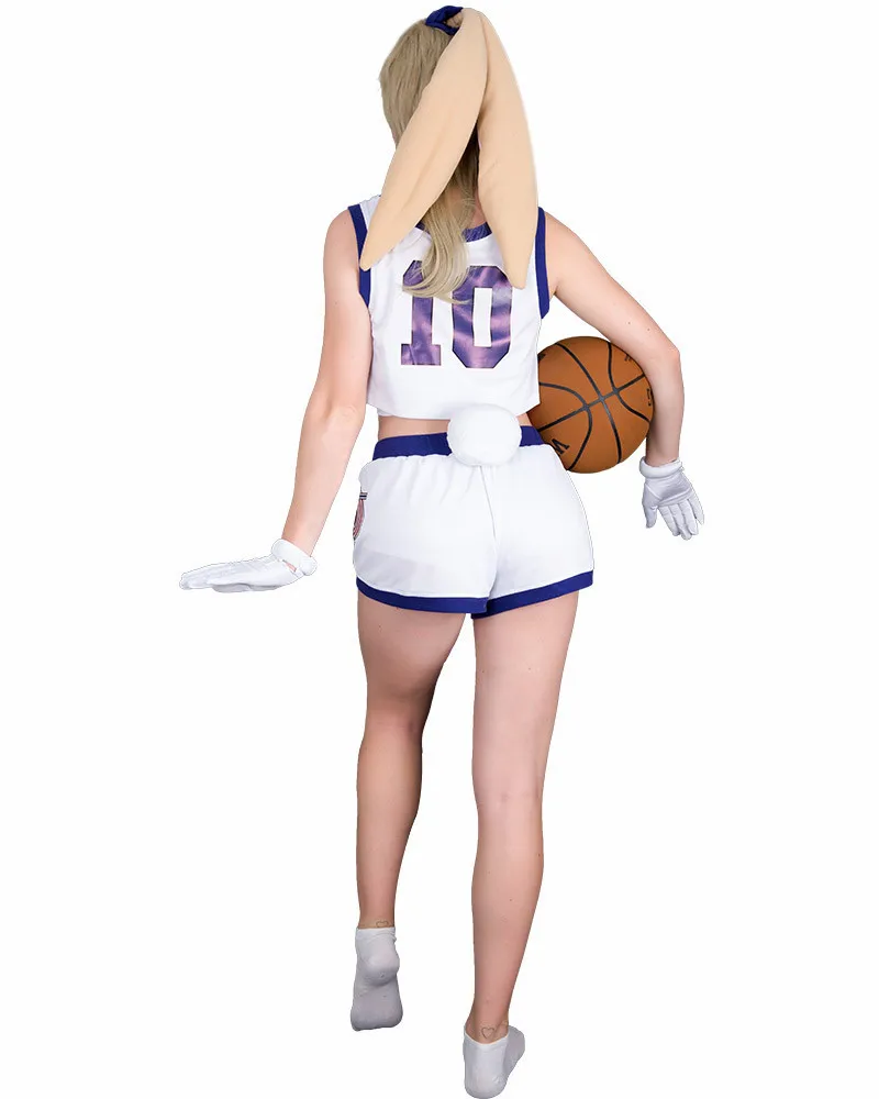 

Space Jam Lola Bunny Rabbit Cosplay Costume with Rabbit Bunny Ears