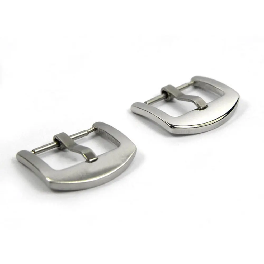 5pcs/set Stainless Steel Polished Brushed Watchband Strap Clasp Buckles Watch Buckle Metal Accessories 18mm 20mm 22mm 24mm 26mm