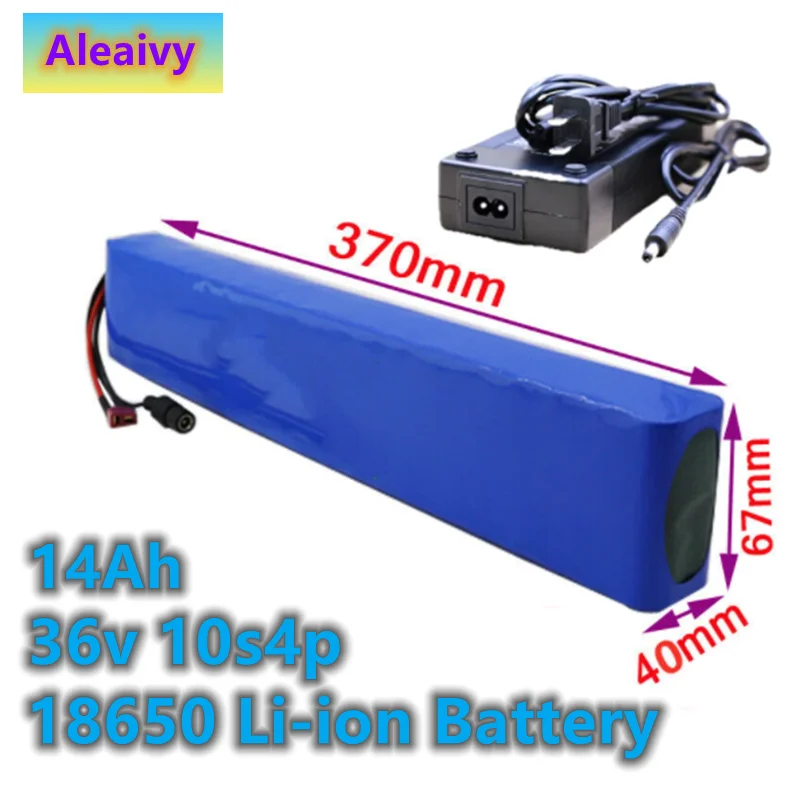 

36V 10S4P 14Ah 500W High Power&Capacity 42V 18650 Lithium Battery Pack Ebike Electric Car Bicycle Motor Scooter 20A BMS+Charger