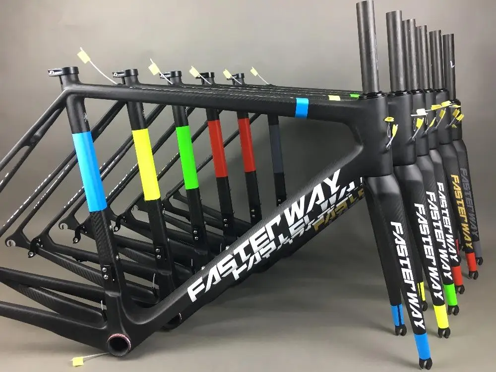 FASTERWAY Высококачественная карбоновая дорожная рама очень легкие виды рисования