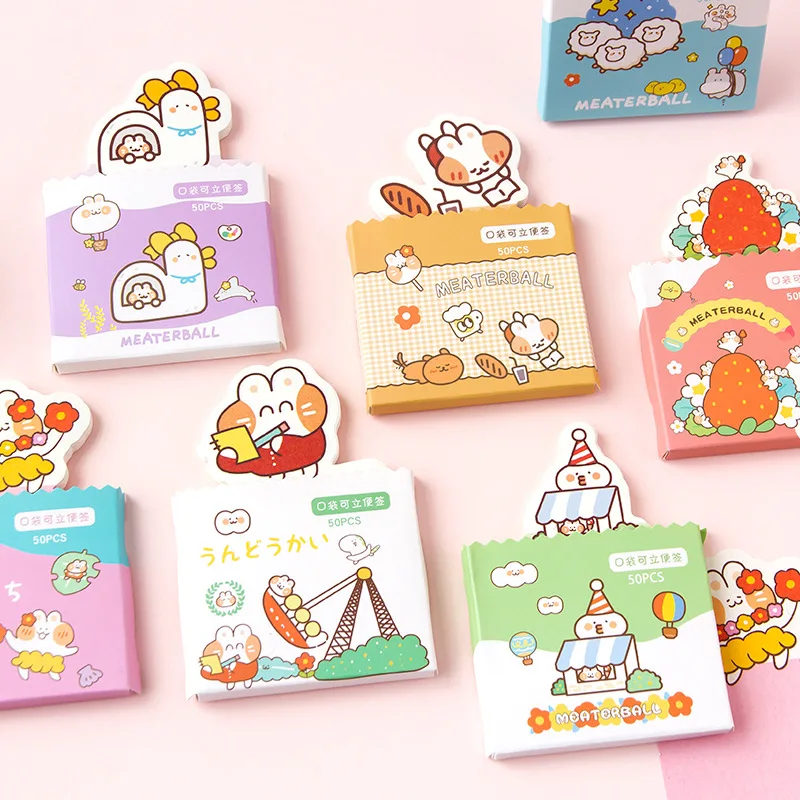 Kawaii pocket can up notes cartoon cute portable tear memo свободная бумага для заметок лист обучения