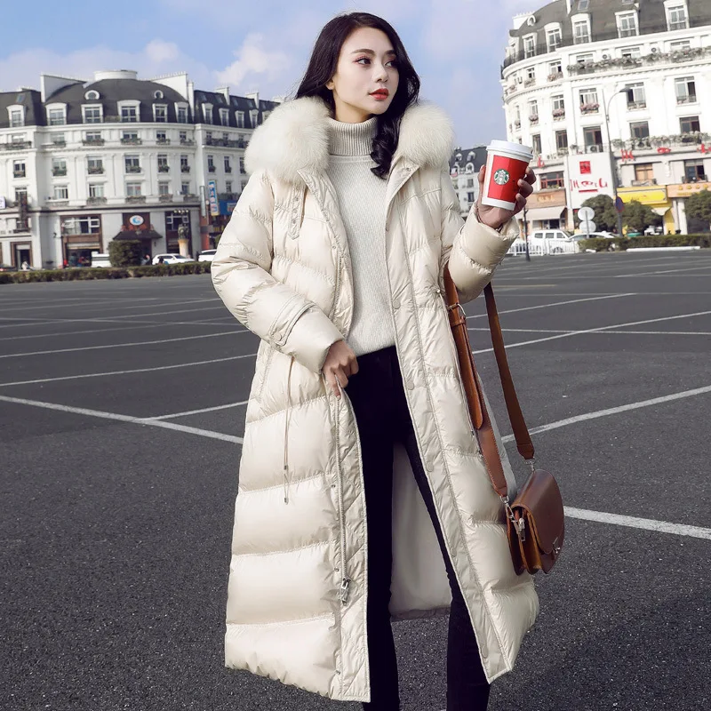 Женское пальто AYUNSUE зимняя куртка на 80% белом утином пуху Женская парка с