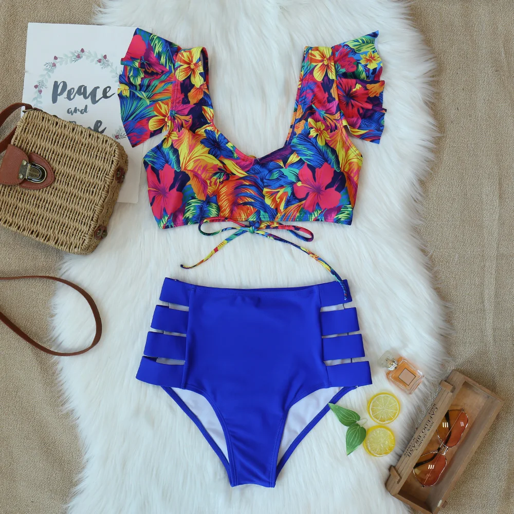 Сексуальный женский комплект бикини 2020 Новый пуш ап с оборками стеганый