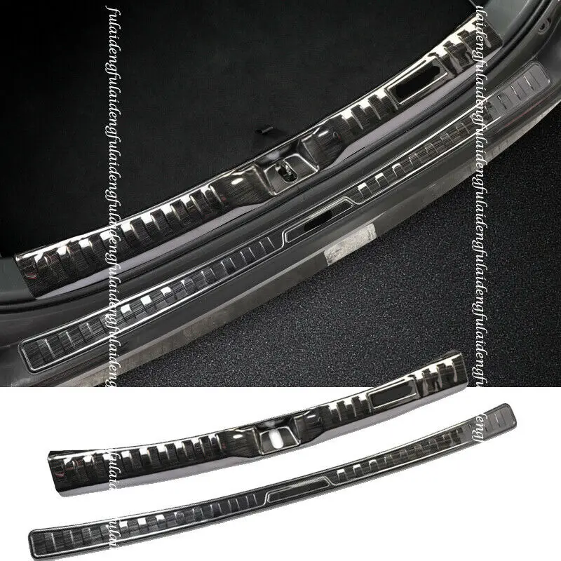 

For Toyota RAV4 2019-2020 Black titanium Rear Bumper Protector Sill plate Moulding Cover Trim 2Pcs Car Accessories