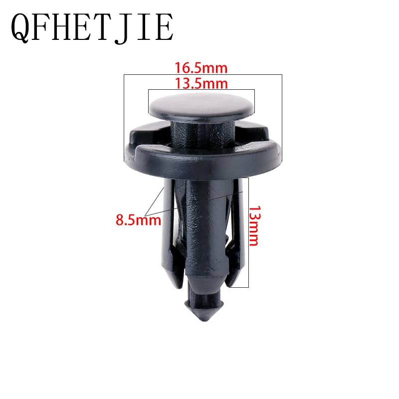 

50pcs 8.5mm Hole Dia Black Plastic Rivets Bumper Fastener Fender Car Door Trim Panel Clip For Car Rivets Fasteners Clips