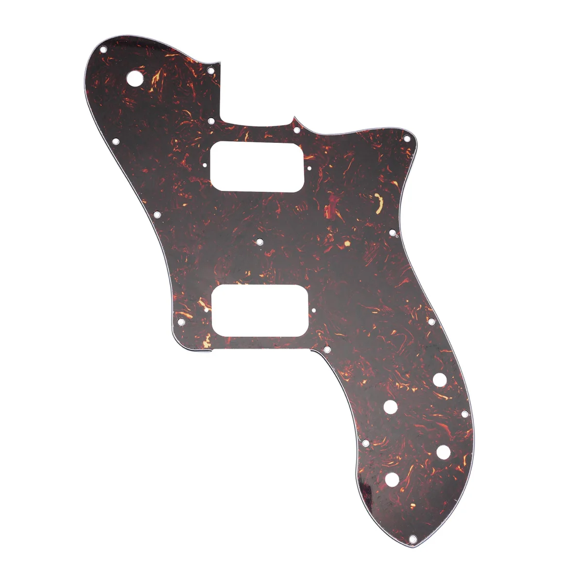 

Musiclily Pro 15 Holes Uncovered HH Guitar Pickguard for Mexico Fender 72 Tele Deluxe Style Electric Guitar,4ply Tortoise Shell