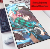 anime demon slayer mouse pad hd print computer gamer locking edge mousepad xxl keyboard pc mice mats pad for csgo