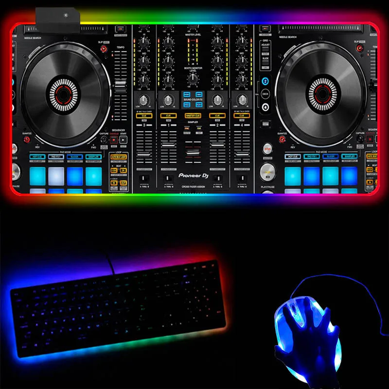 Пользовательские DJ ручной привод светодиодный светильник игровой RGB коврик для