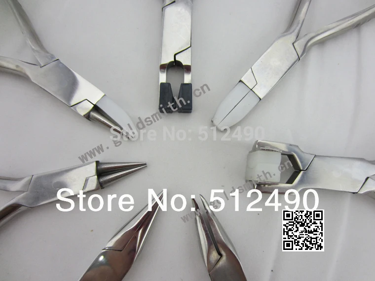 free shipping 7pc plier trim the glass bended nose clamp plier glasses repair plier jewelry repair cutter jewelry cutting plier
