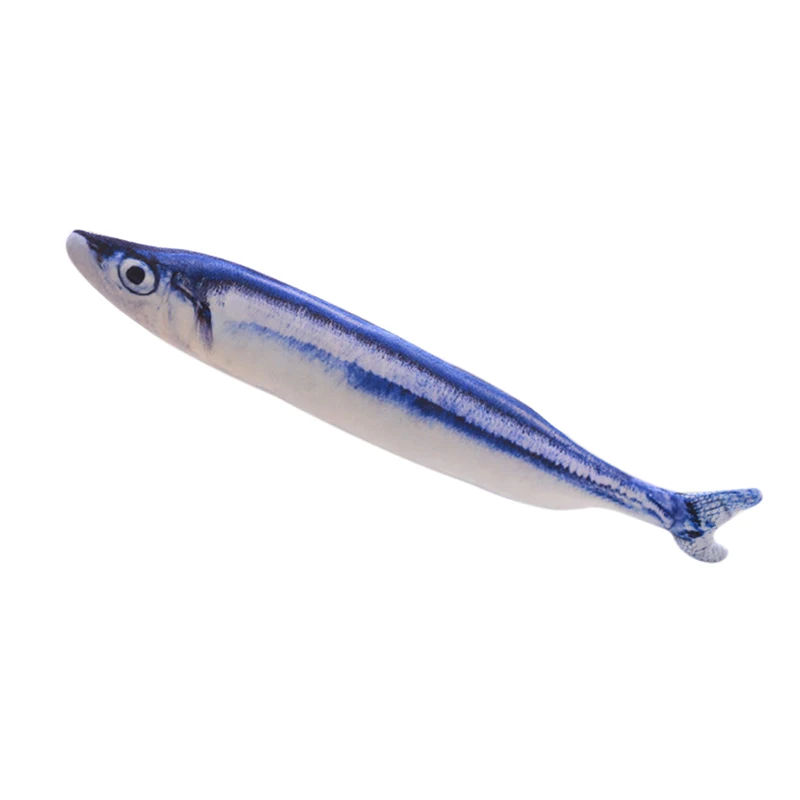 

11.81in Cat Toy Fish Plush Cat Scratcher Toy Interactive Fish Catnip Toys Stuffed Pillow Simulation Fish Playing Toy For Kitten