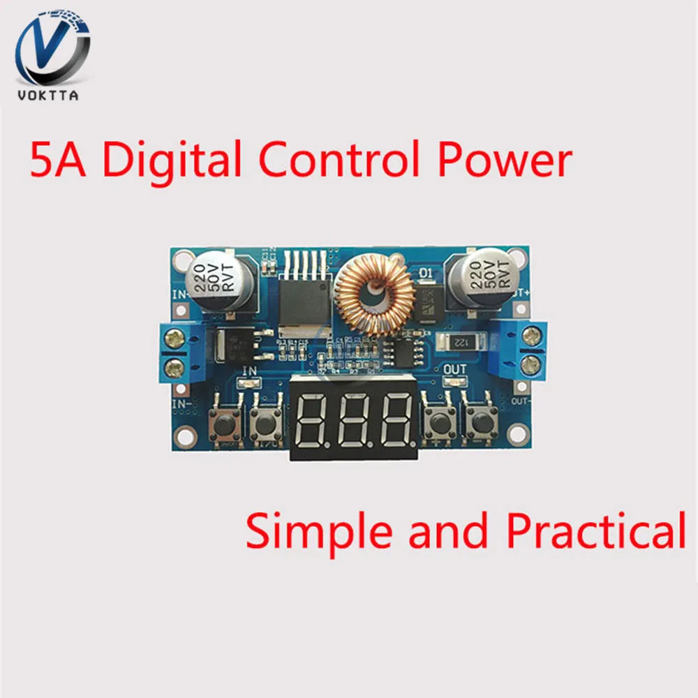 DC 5A светодиодный понижающий модуль заряда цифровой контроль мощности с