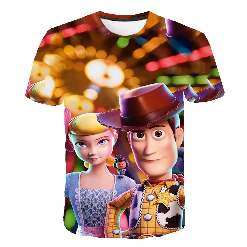 

New 3D Printing Toy Story O-Neck TShirt Funny Children'S Clothing For Boys/Girls Fashion Polyester Breathable T-Shirts 4T-14T