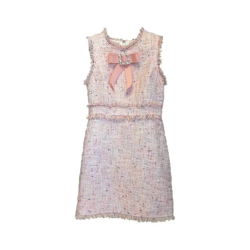 Новейшая мода 2019 дизайнерское платье для подиума женское без рукавов с бантом и